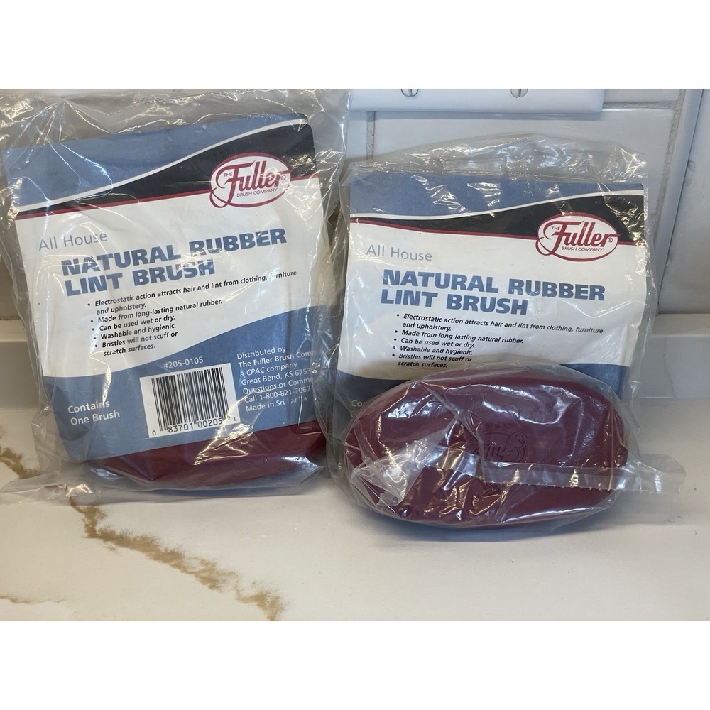 Fuller Natural Rubber‎ House Lint Brush Lot of 2 Upholstery Furniture New